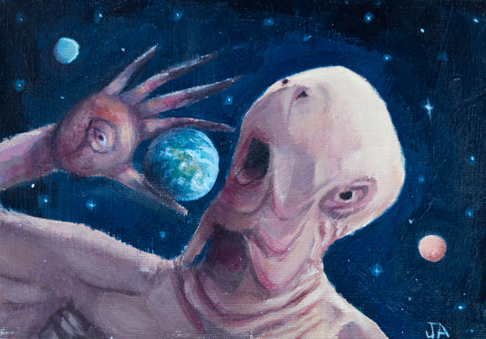 The Pale Man Eats the World (ORIGINAL PAINTING)