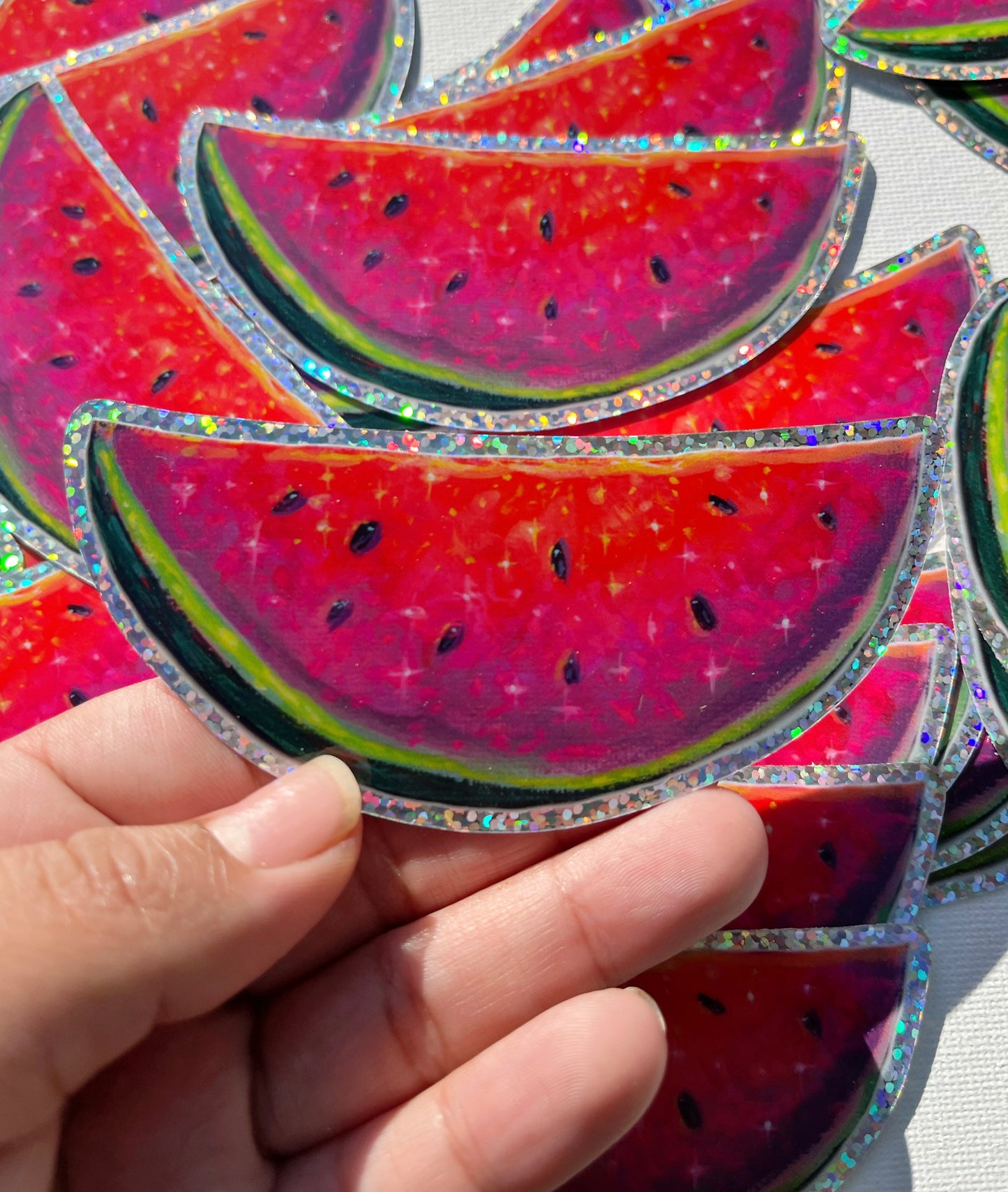The Cosmic Watermelon (GLITTER STICKER)