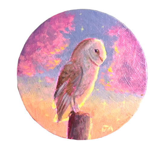 Barn Owl (Handpainted Magnet)