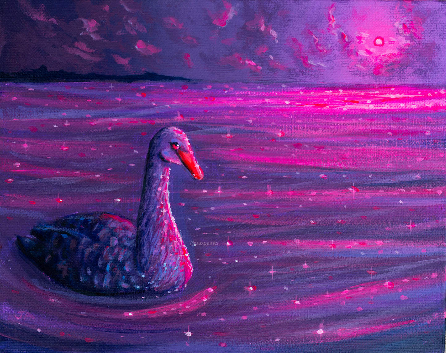 The Moonlit Swan (ORIGINAL PAINTING)