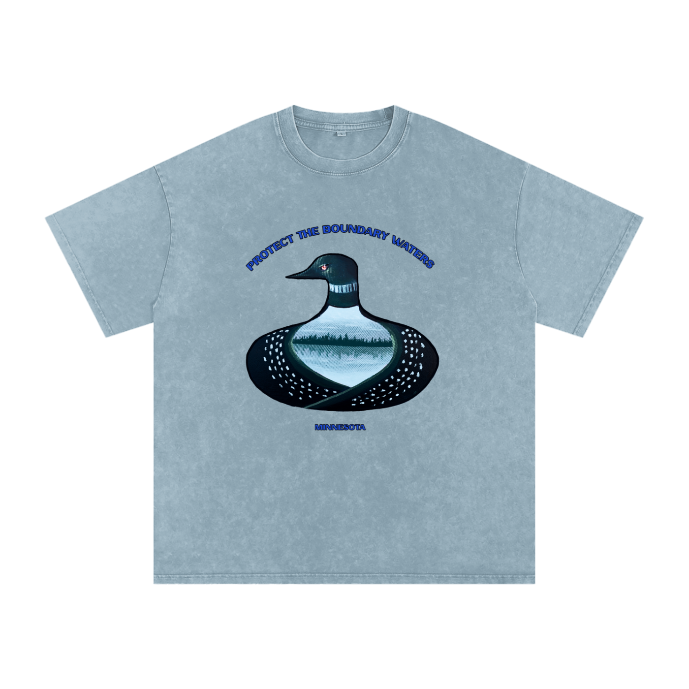 Sacred Waters Snow Washed Oversized Cotton T-Shirt