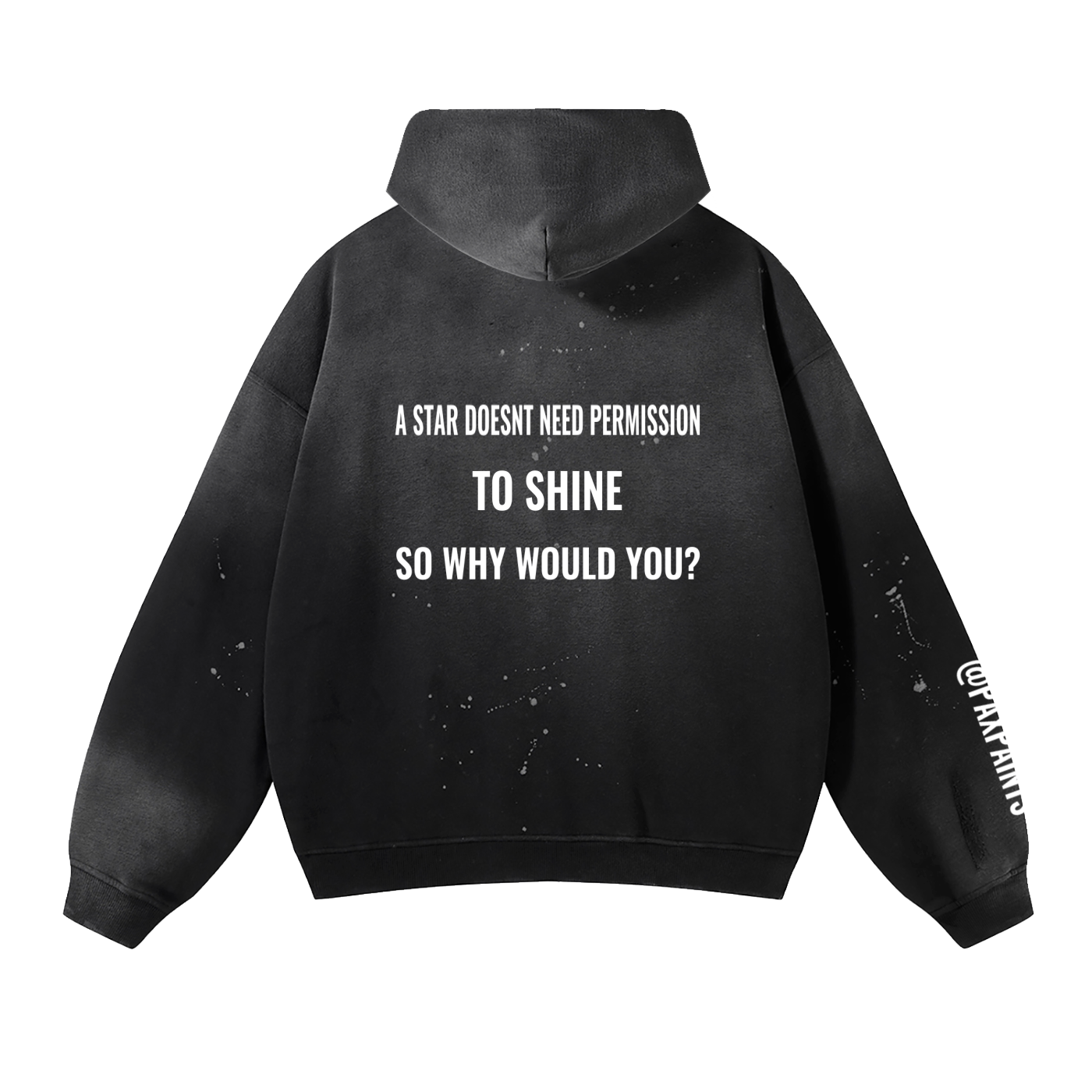 Vintage Washed Frayed Fleece Hoodie